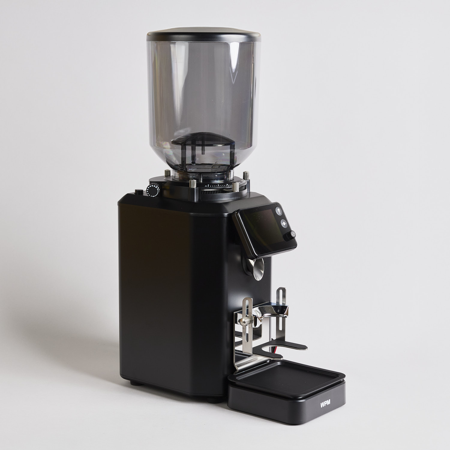 Schwarze WPM Grind-by-weight Kaffeemuehle ZD-19sg