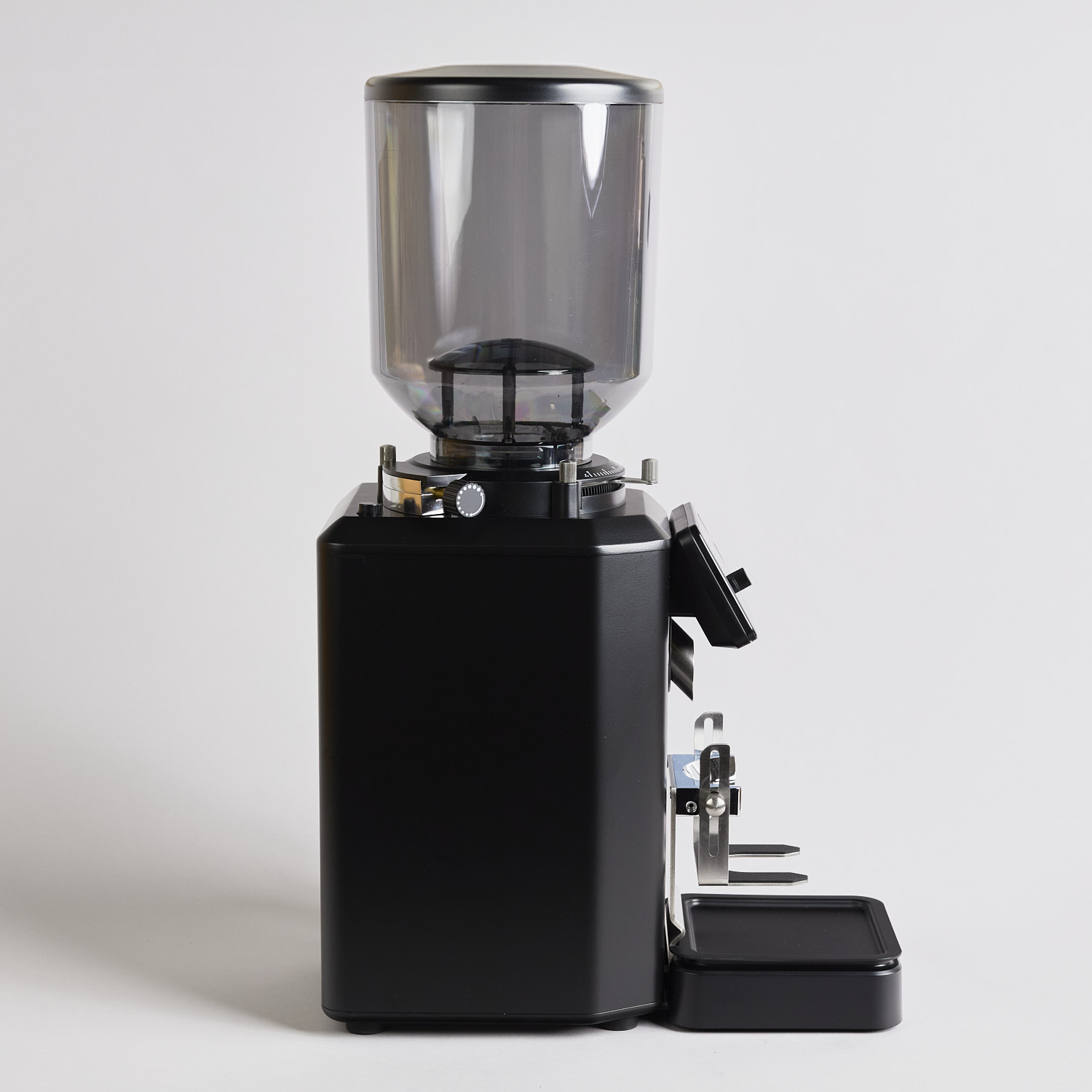 Schwarze WPM Grind-by-weight Kaffeemuehle ZD-19sg