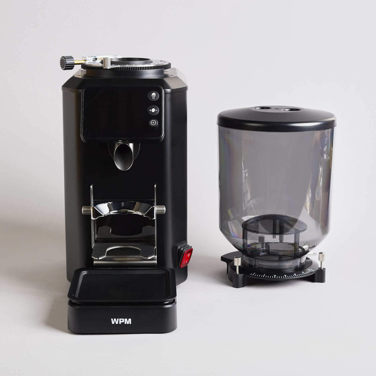 Schwarze WPM Grind-by-weight Kaffeemuehle ZD-19sg
