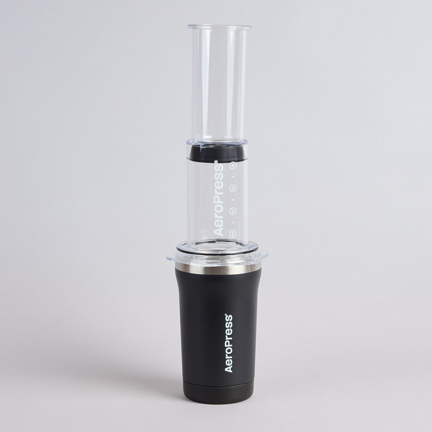 Schwarze Aeropress GO PLUS