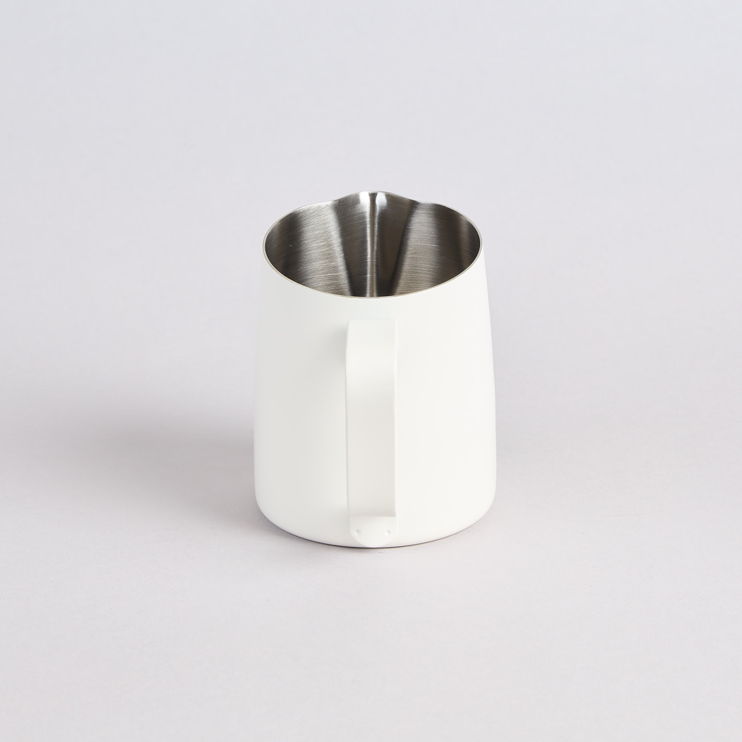Matt weisses Milchkaennchen von WPM 300ml Round Spout